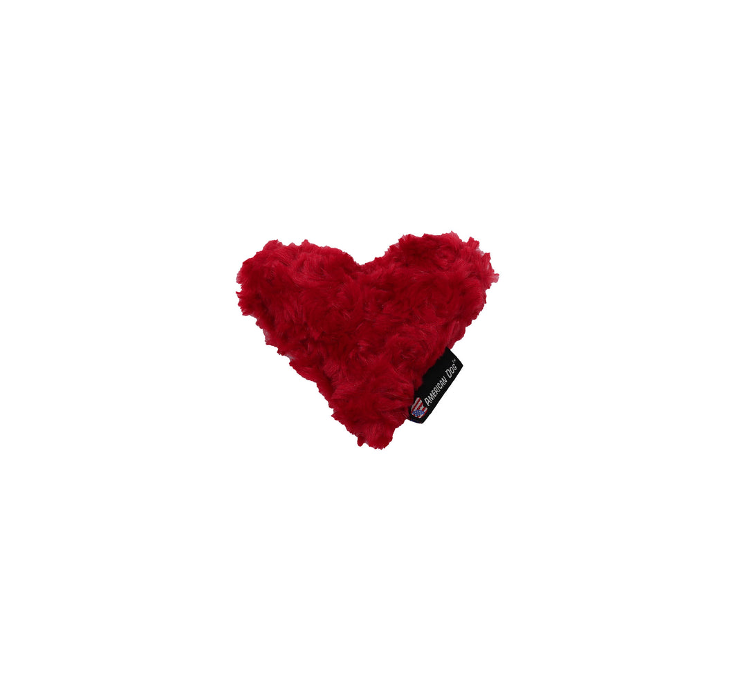 Fuzzy red heart toy small