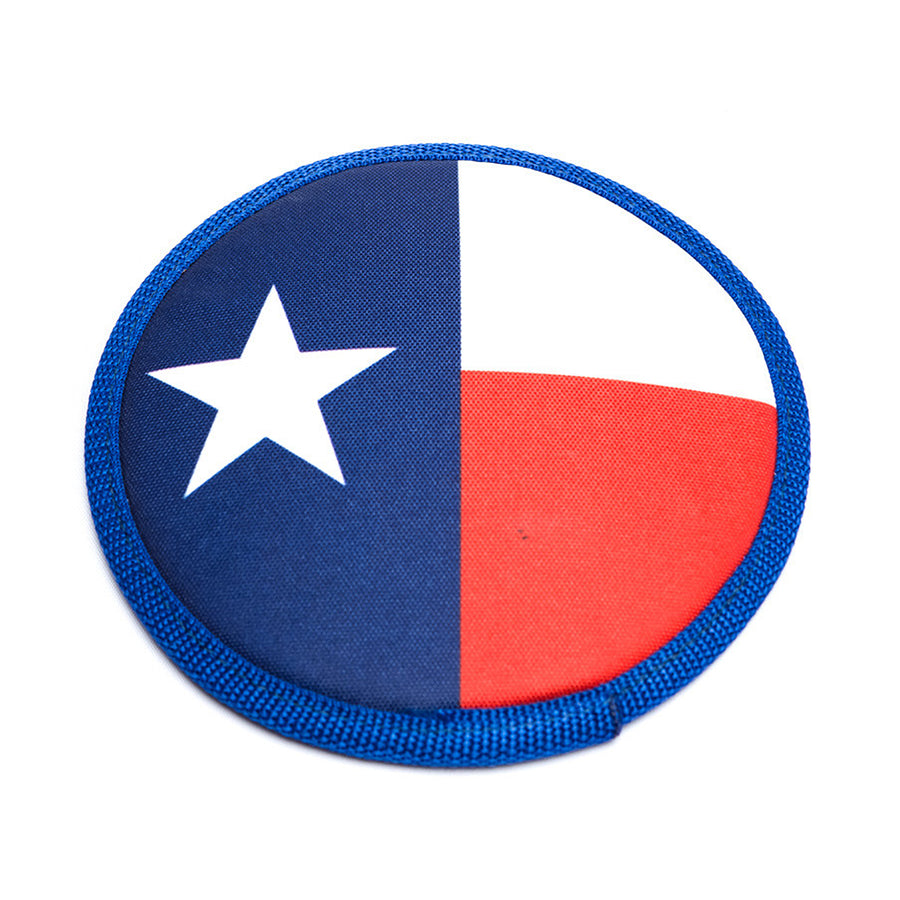 Texas flyer dog toy front side