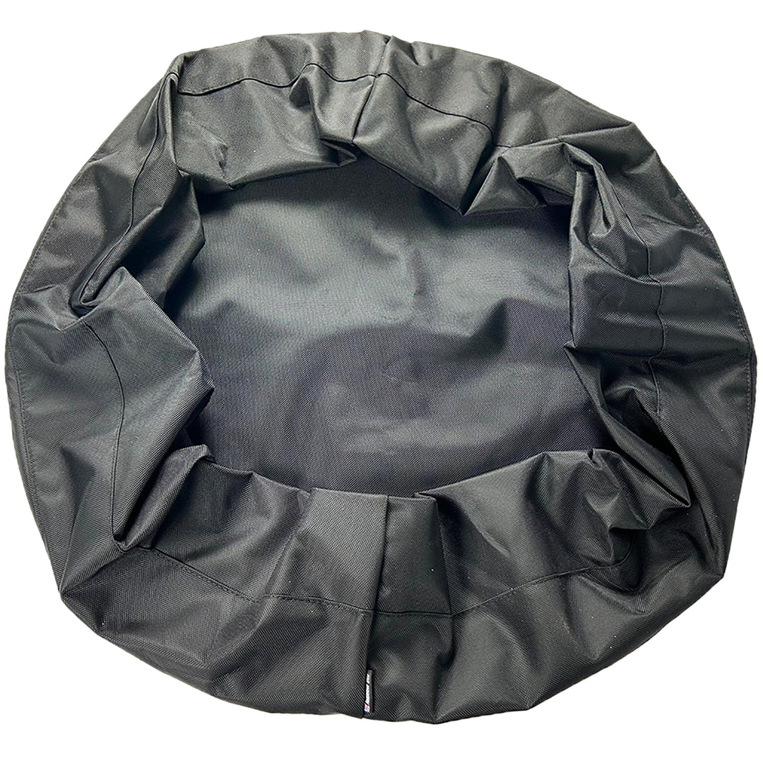 Round blostered dog bed cover charcoal