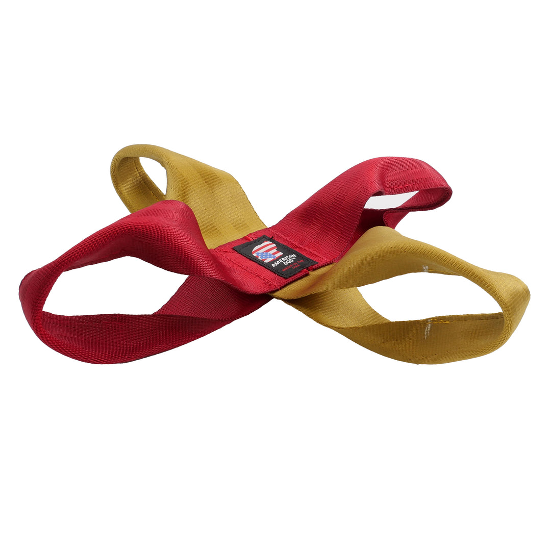 Red & Gold 4 looped Dog Toy