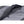 Round charcoal bolster bed bottom close up showing zipper