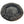Round bolstered dog bed with textured black fleece surface on a white background