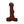 Dog toy in the shape of a penis .  Brown with a cartoon face.  