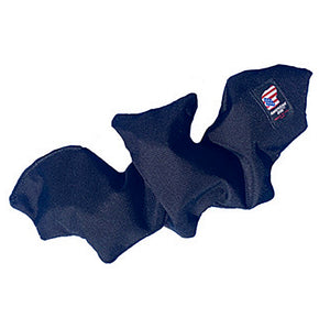 black bat shaped dog toy that stretches