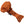 Golden brown turkey leg shaped dog toy that stretches