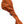 Golden brown turkey leg shaped dog toy that stretches