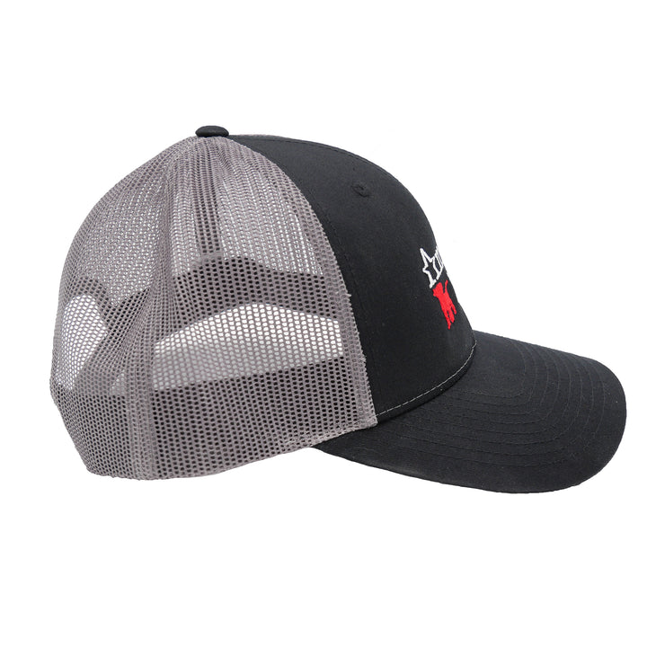 Black/gray trucker hat  side view