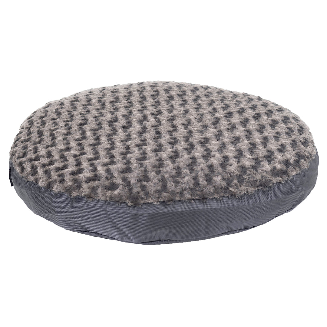 Round bed fuzzy charcoal