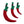 Red chili pepper toys large, medium, and small (group shot)