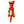 Fuzzy Orange cat with face and crinkle sound
