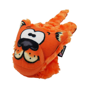 Fuzzy Orange cat with face and crinkle sound