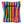 Rainbow striped fleece bolstered rectangle dog bed top view