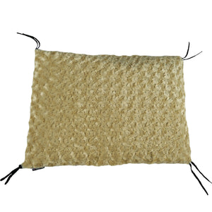 Cream colored swirly fleece crate pad