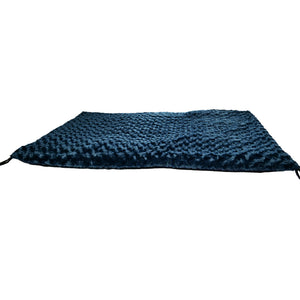 Navy Blue colored swirly fleece crate pad