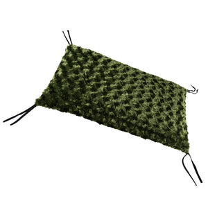 Olive Green colored swirly fleece crate pad