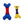 Red/blue large and yellow/purple medium bone toys (group shot)