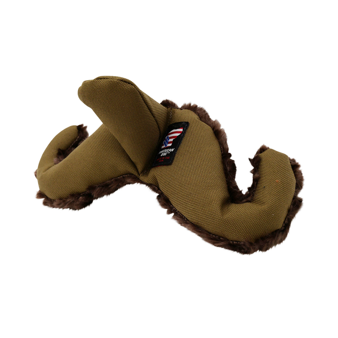 Brown mustache toy back side