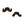 Two brown mustache dog toys large and small  