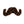 Brown mustache dog toy 