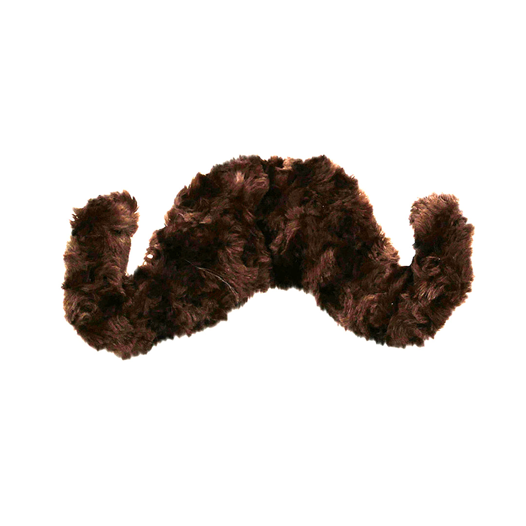 Brown mustache toy large front 