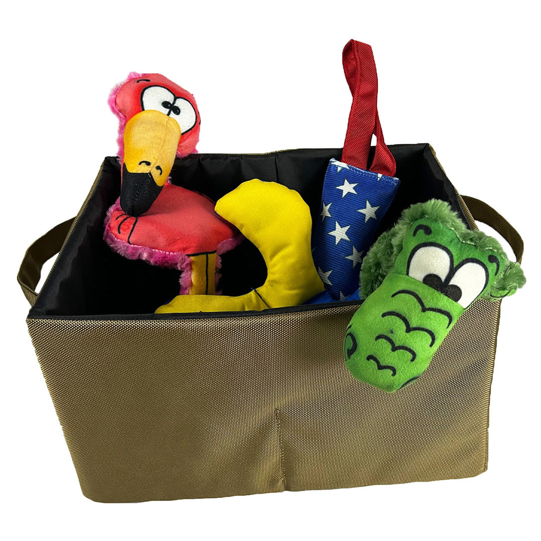 Camel toy box with Flora, Lucky Dog star, Fireshose, and Aligator do toys
