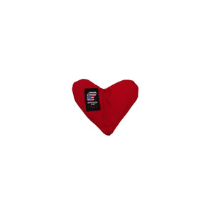 small red colored heart dog toy