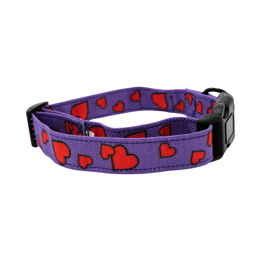 Lavendar heart print collar pic 2