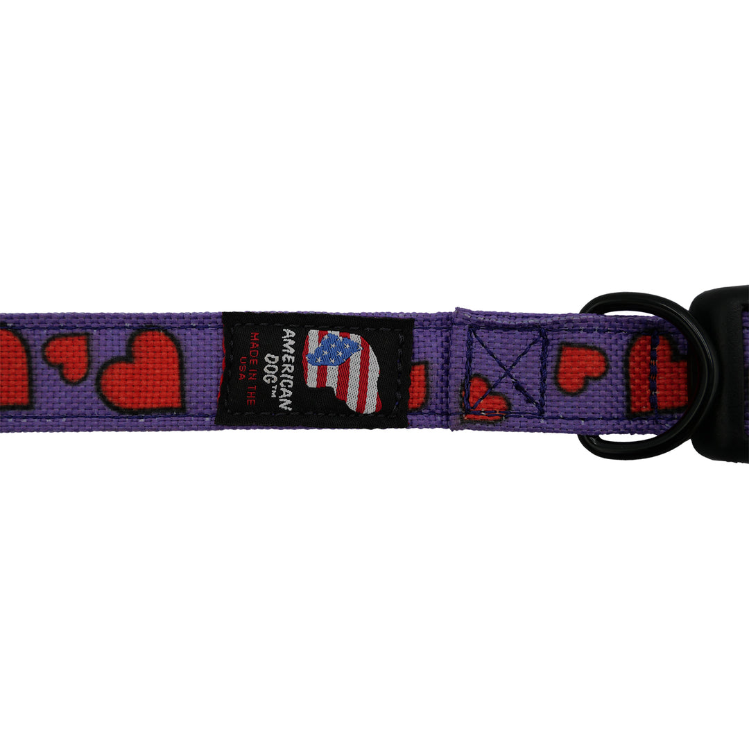 Lavendar heart print collar pic 3