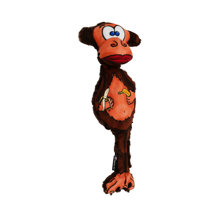 Fuzzy Brown monkey with face and crinkle sound