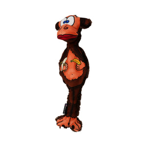 Fuzzy Brown monkey with face and crinkle sound