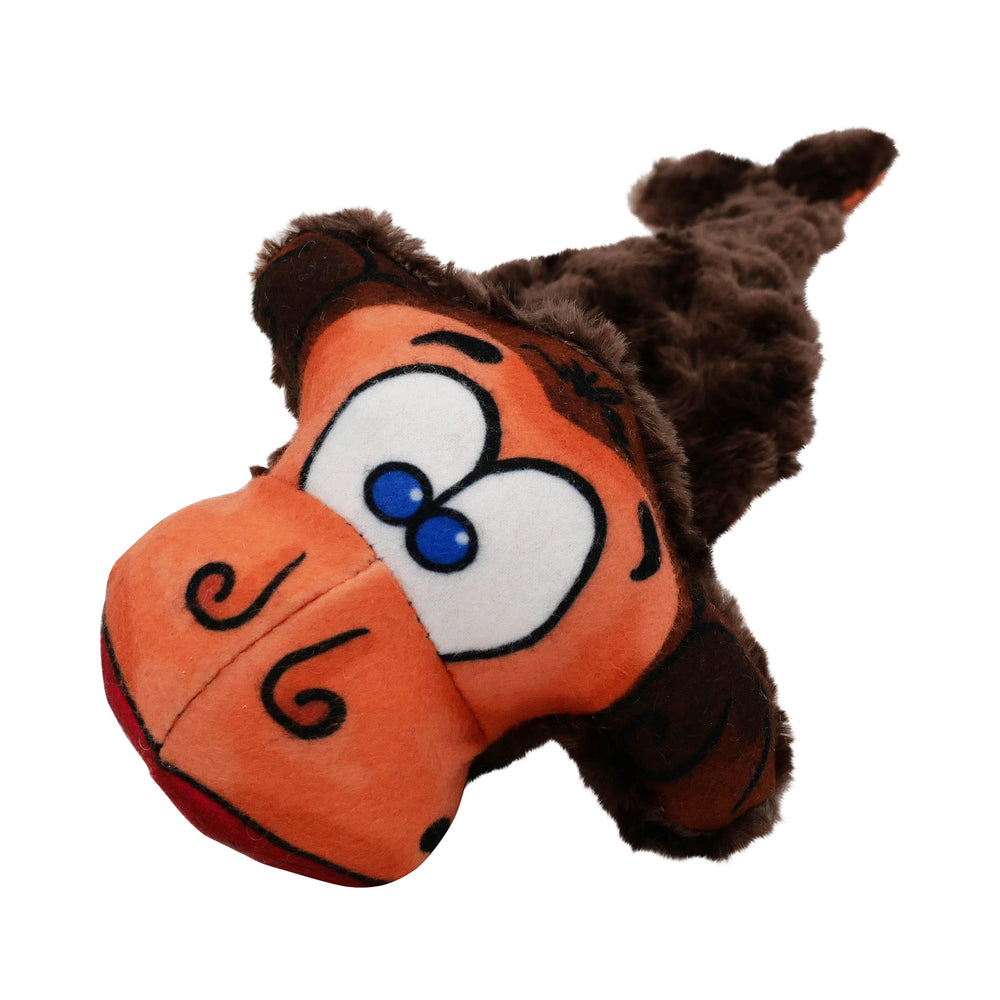 Fuzzy Brown monkey with face and crinkle sound