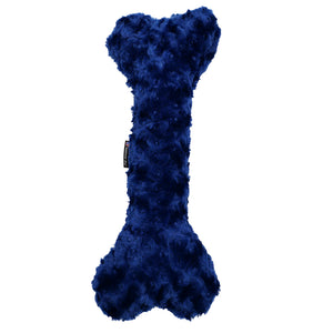 Navy Blue colored swirly fleece bone large