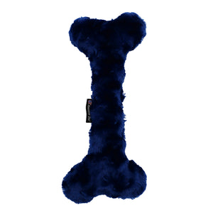 Navy Blue colored swirly fleece bone medium