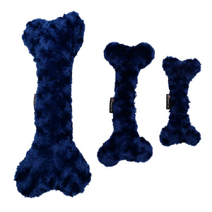 Navy Blue colored swirly fleece bone