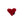 Fuzzy red heart toy small
