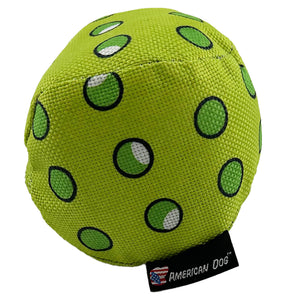 Green pickle ball dog toy