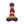 Rainbow striped penis shaped dog toy