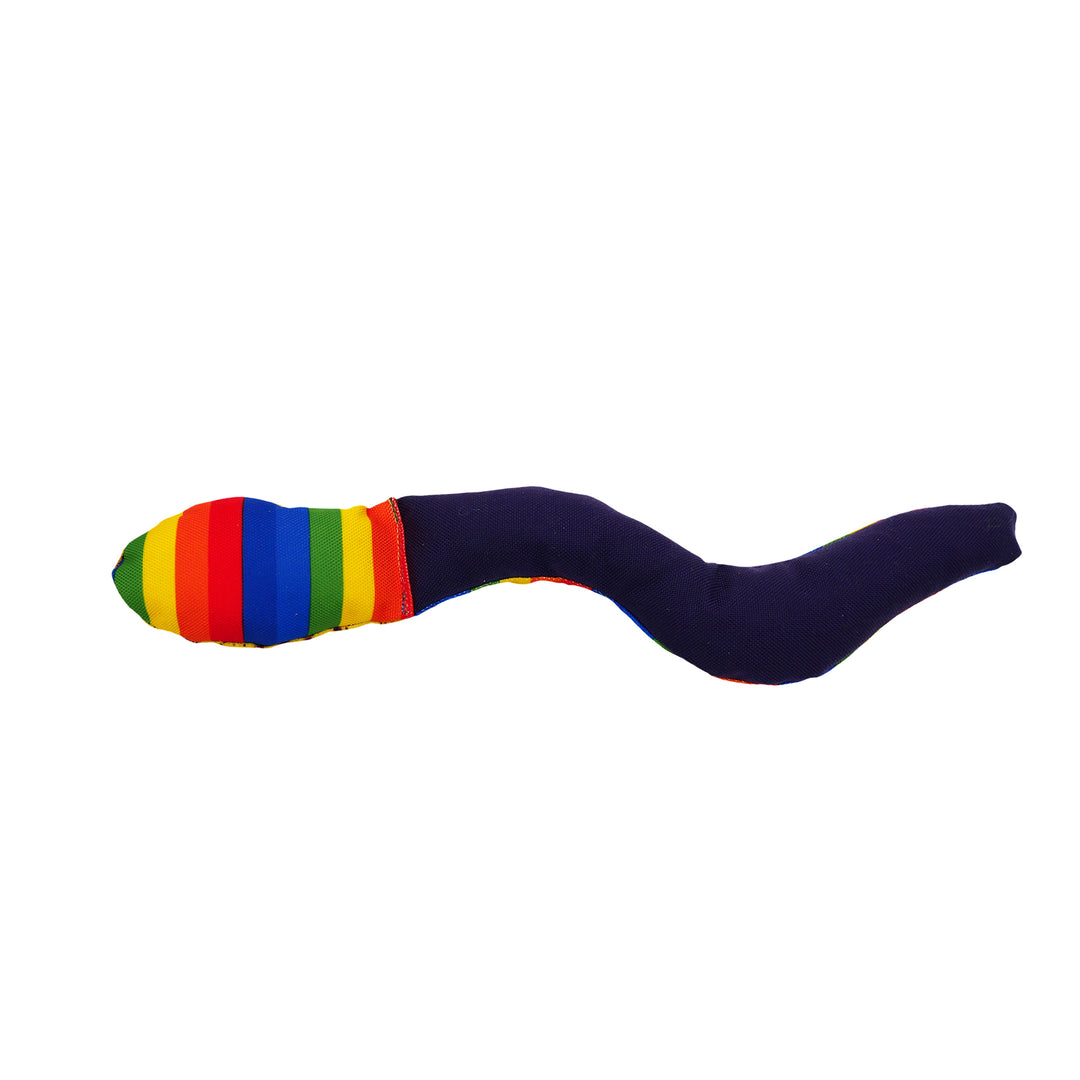 Rainbow worm toy back side