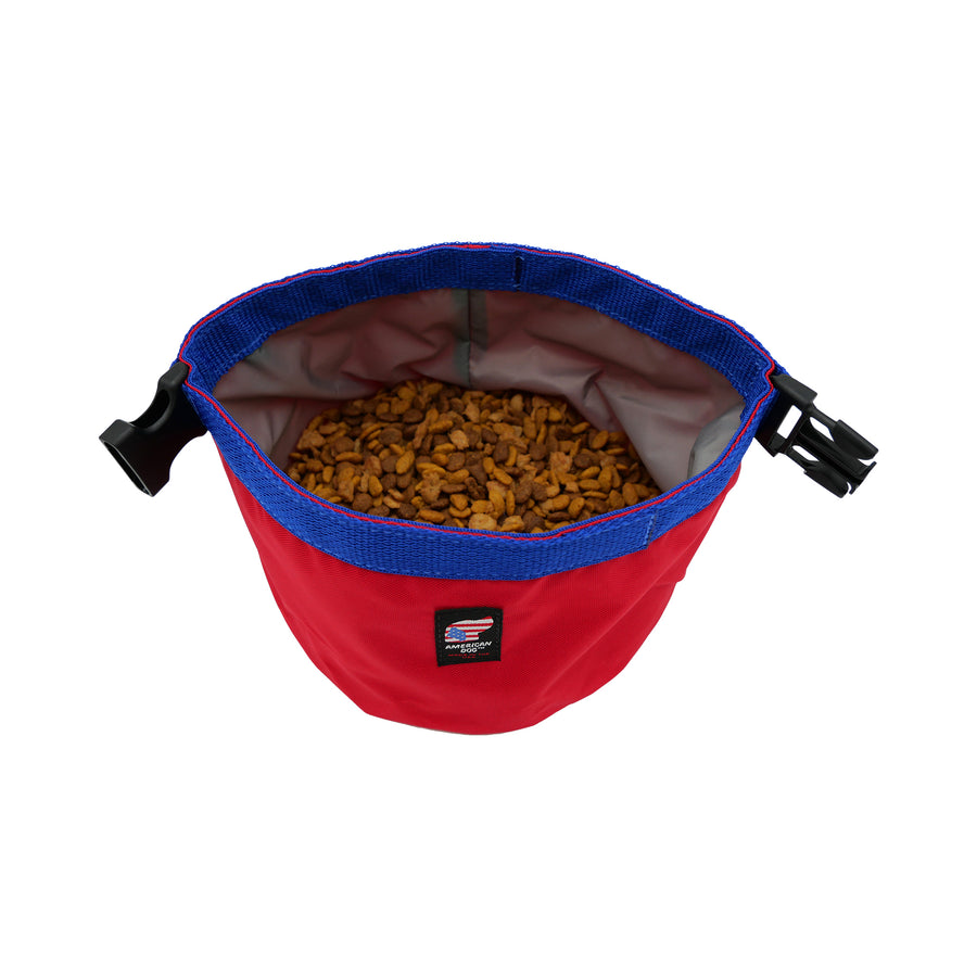 Red kibble bowl