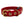 Red colored seatbelt dog collar with brass hardware