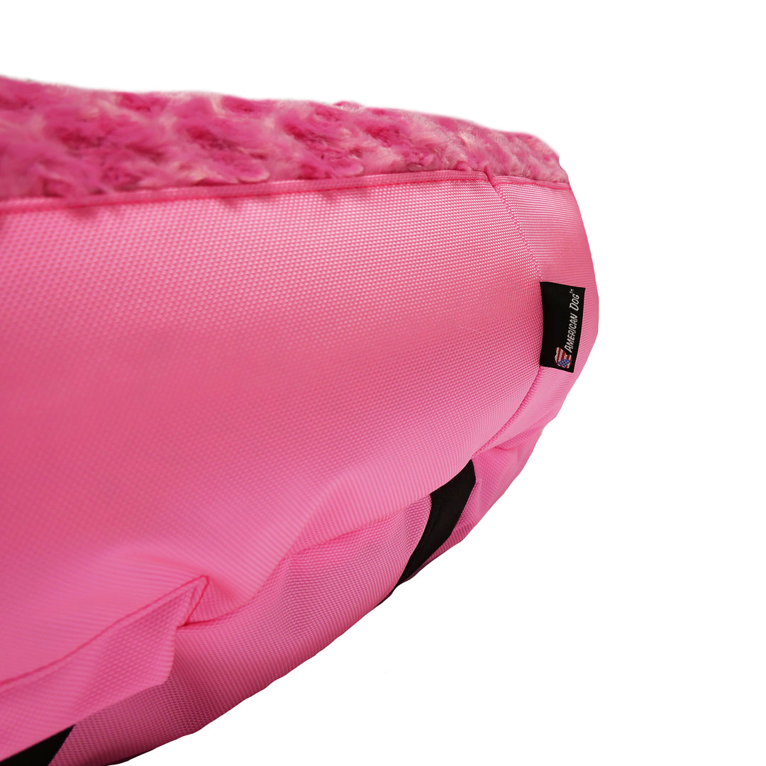 Pink "Hope" Bolster Bed side view