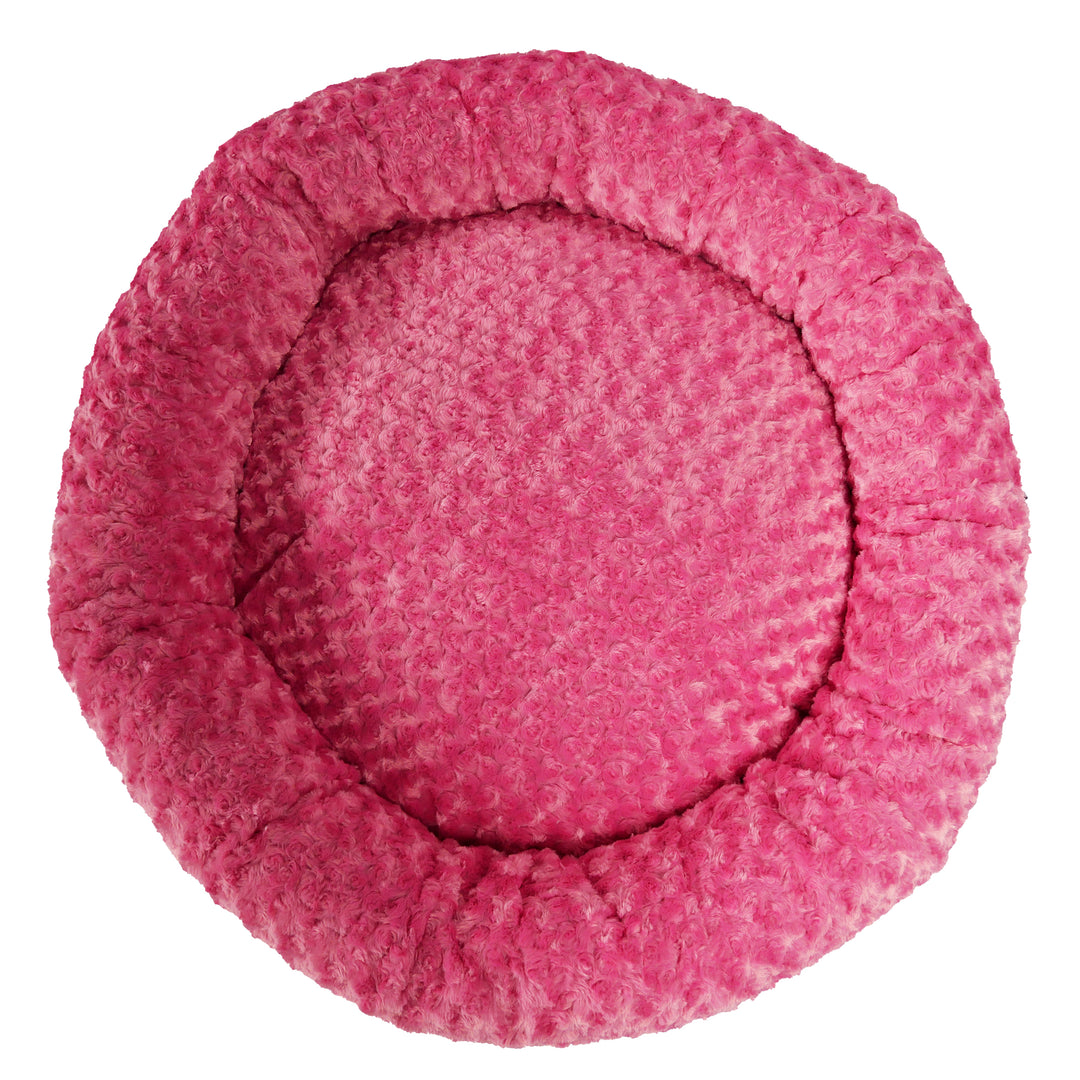 Pink "Hope" Bolster Bed top view