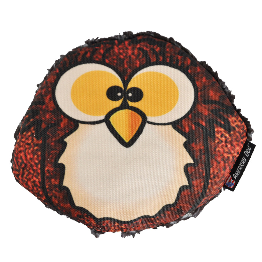 Owl dog toy front side