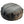 bottom of black bolstered dog bed with black strips