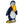 purple penguin shaped dog toy with a cartoon face and an orange beak