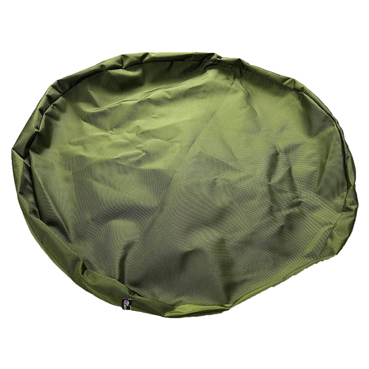Round dog bed cover olive