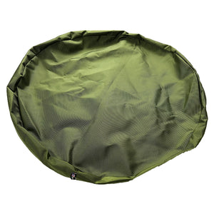 Round dog bed cover olive