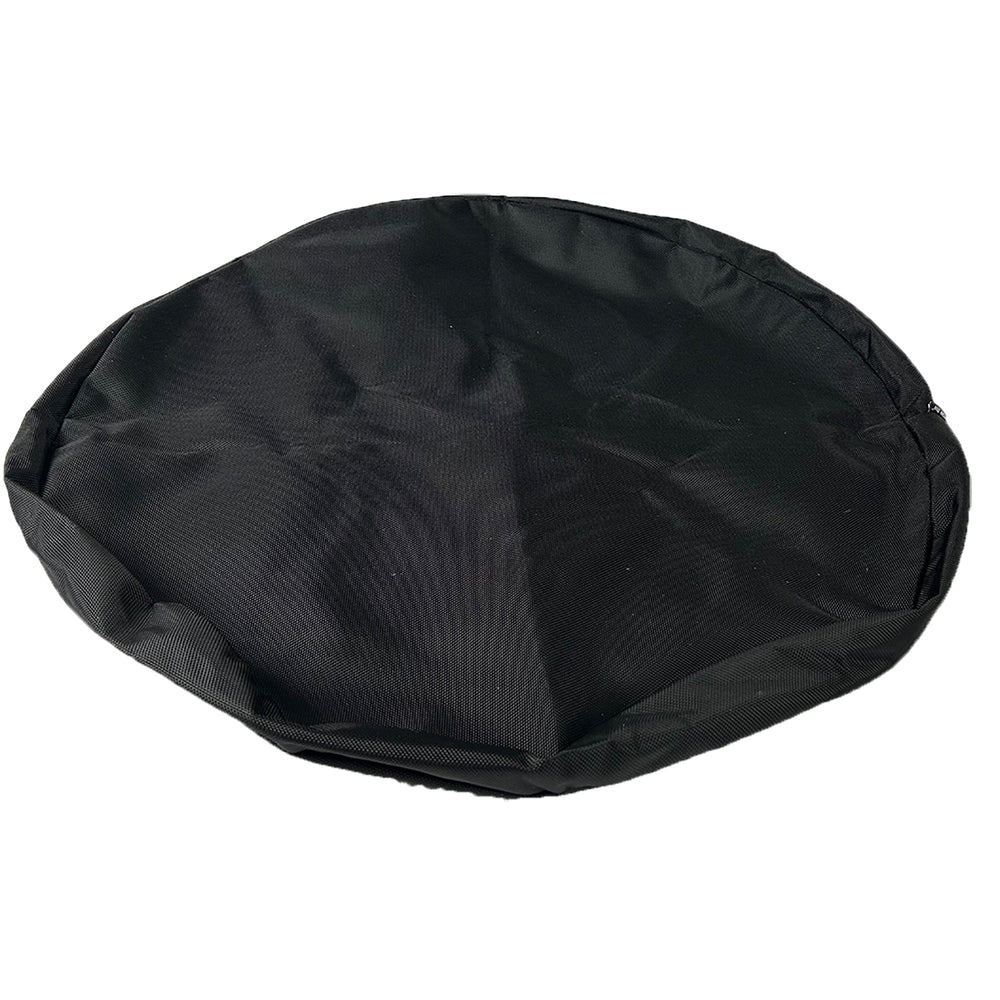 Round dog bed cover black
