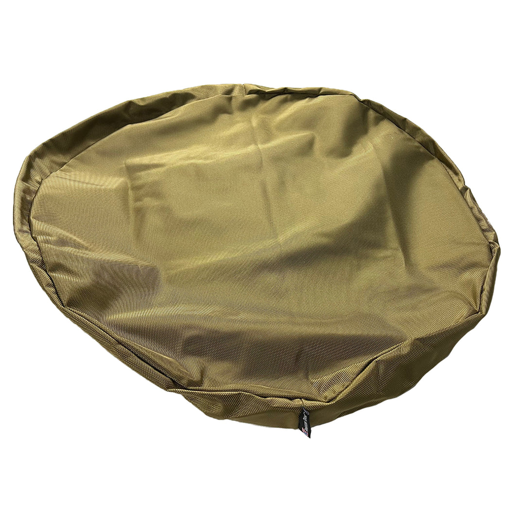 Round dog bed cover camel