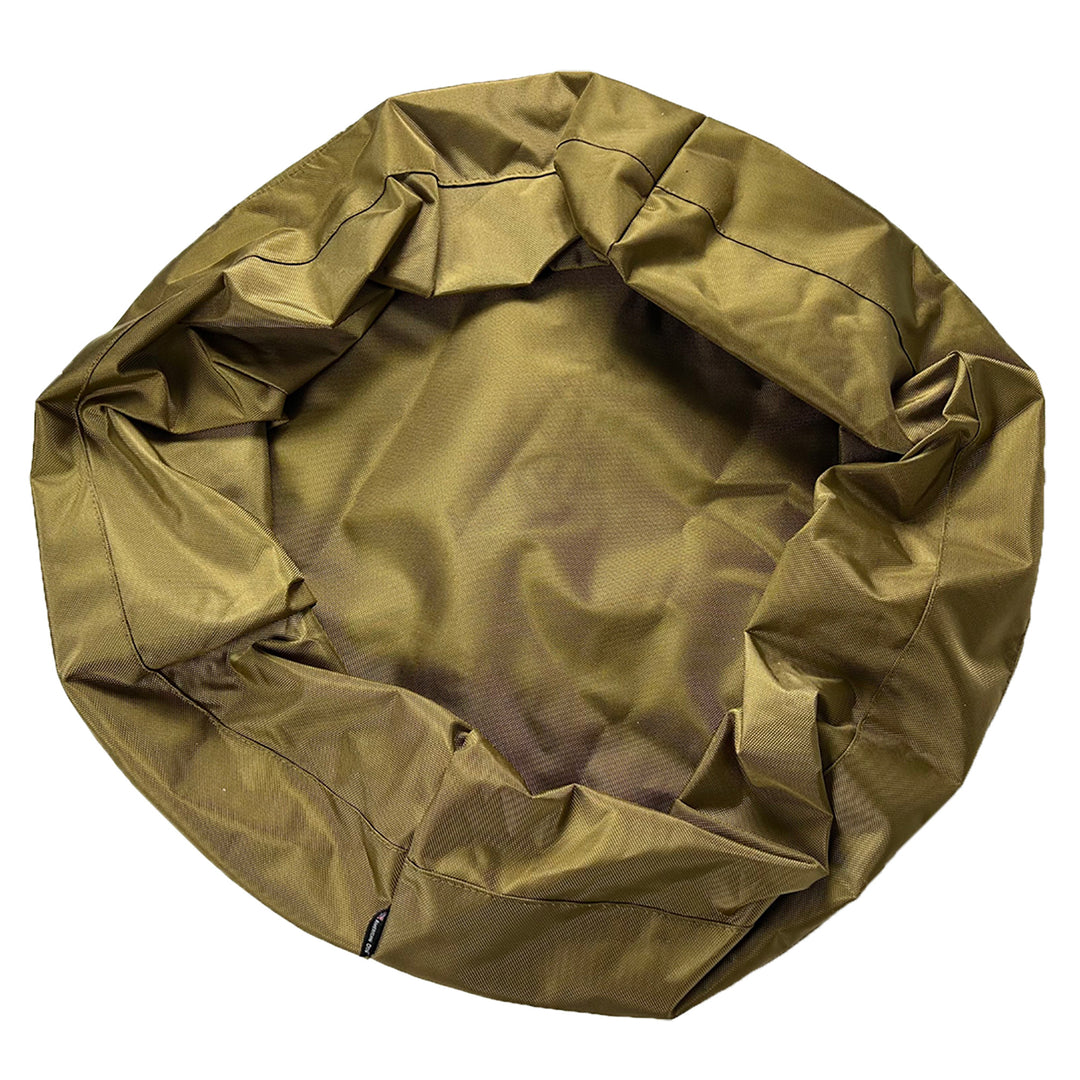 Round blostered dog bed cover coyote